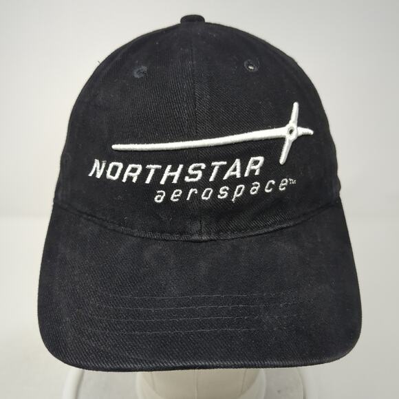 Northstar Aerospace Strapback Hat Black One Size Embroidered Outdoor - Picture 2 of 9